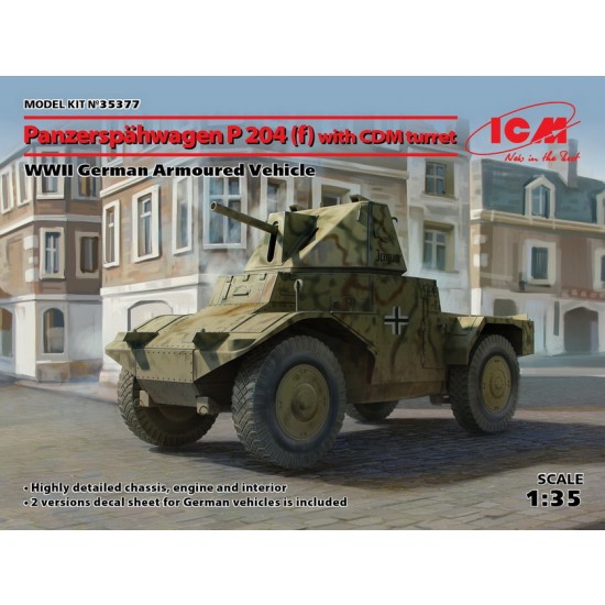 1/35 WWII German Armoured Vehicle Panzerspahwagen P 204 (f) w/CDM Turret