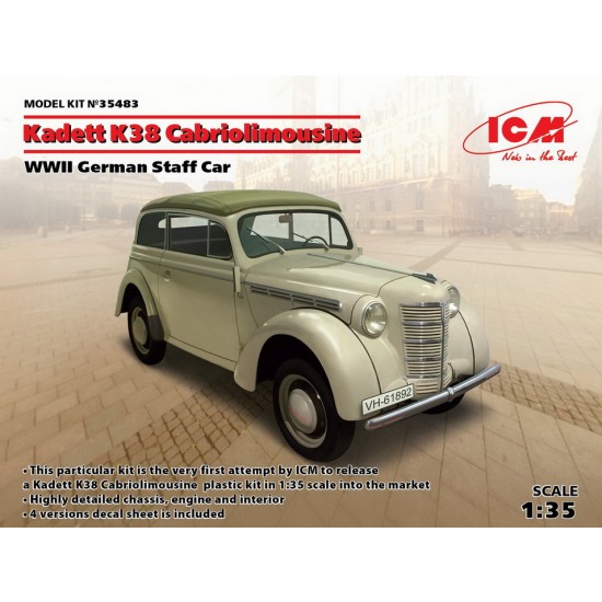 1/35 WWII German Staff Car Kadett K38 Cabriolimousine