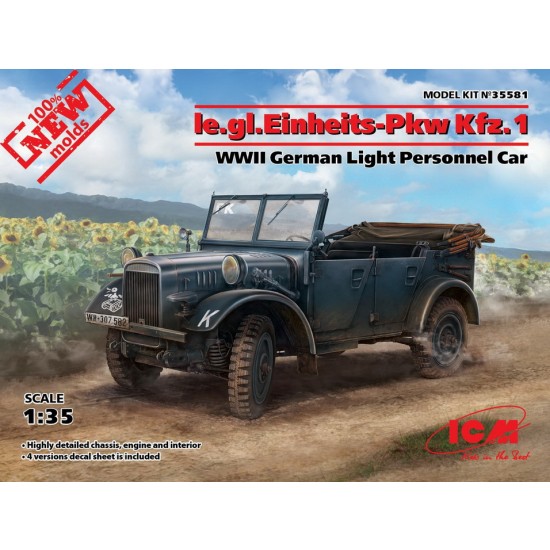 1/35 WWII German Light Personnel Car le.gl.Einheits-Pkw Kfz.1