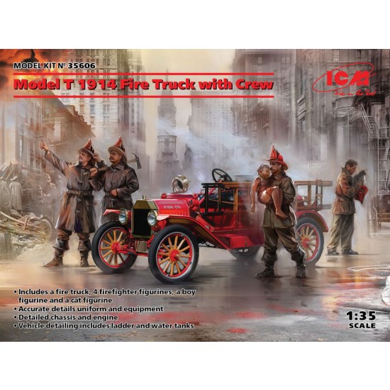 1/35 WWI Model T 1914 Fire Truck with Crew