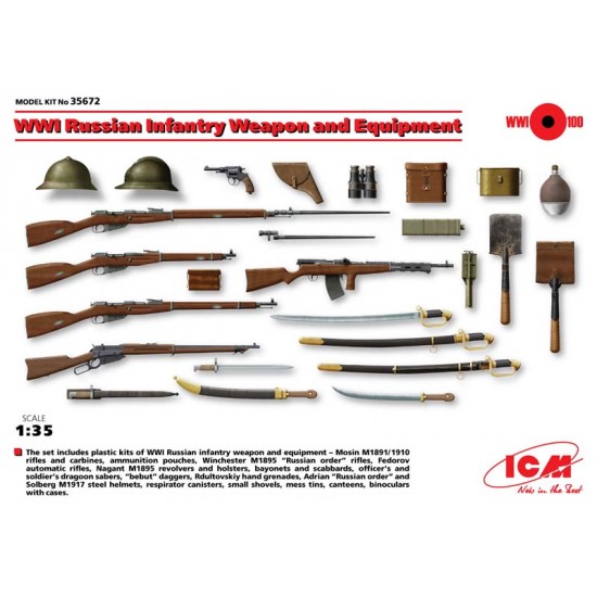 1/35 WWI Russian Infantry Weapon and Equipment
