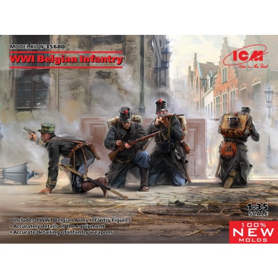 1/35 WWI Belgian Infantry (4 figures)
