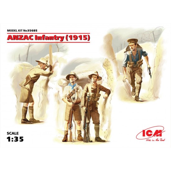 1/35 ANZAC Infantry 1915 (4 figures)