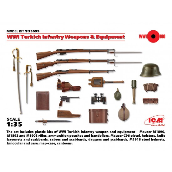1/35 WWI Turkish Infantry Weapons & Equipment