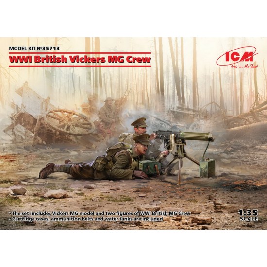 1/35 WWI British Vickers MG Crew (2 figures w/MGs)
