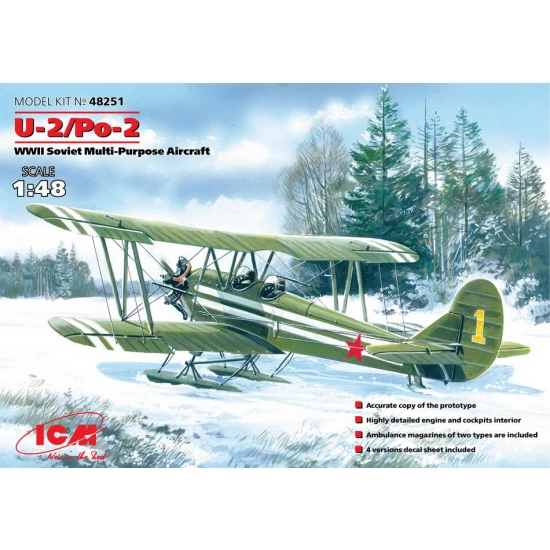 1/48 WWII Soviet Multi-Purpose Aircraft Polikarpov U-2/Po-2