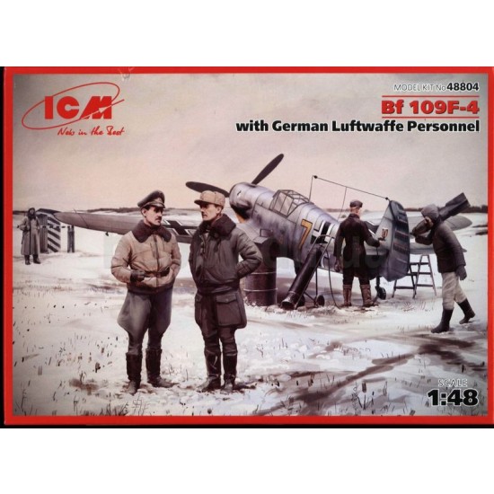 1/48 Messerschmitt Bf 109F-4 w/German Luftwaffe Personnel (1 Model kit with 5 Figures) 