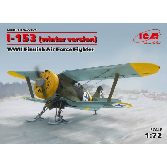 1/72 WWII Finnish Air Force Fighter Polikarpov I-153 Chaika Winter Version