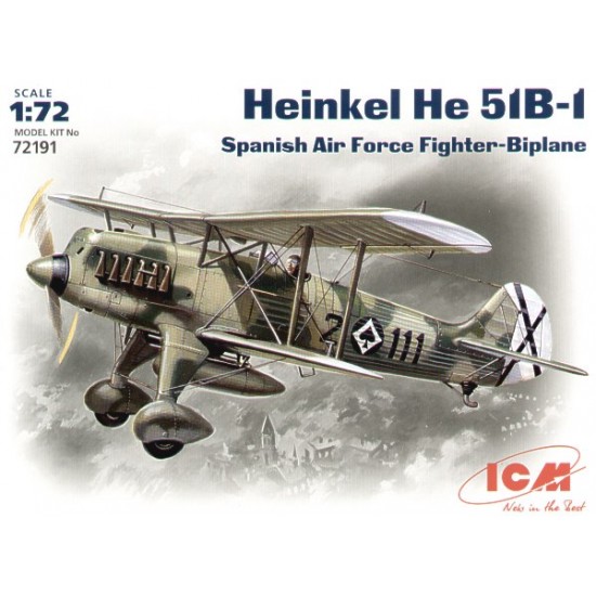 1/72 Spanish Air Force Biplane Fighter Heinkel He 51B-1