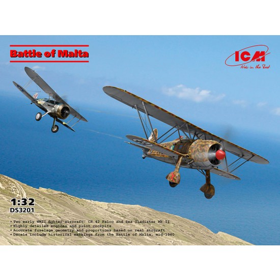 1/32 Battle of Malta: Early WWII CR.42 Falco and Sea Gladiator Mk. II