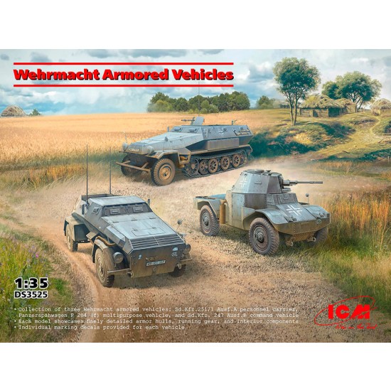 1/35 Wehrmacht Armoured Vehicles (3 kits)