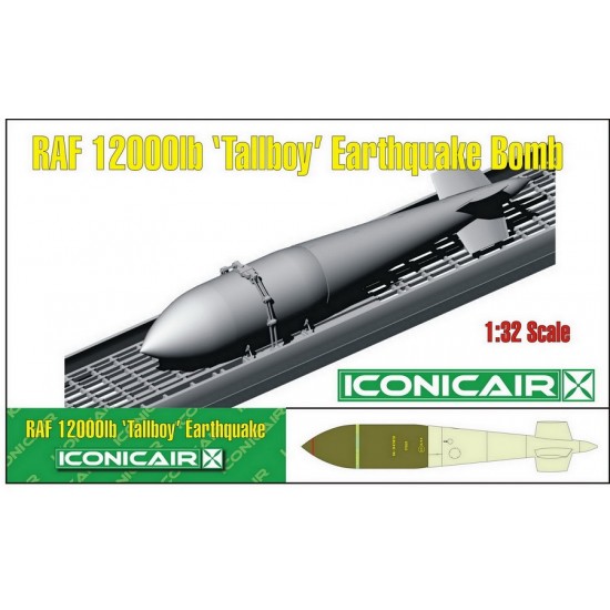 1/32 RAF Tallboy 12000LB Bomb with Decals and Supports