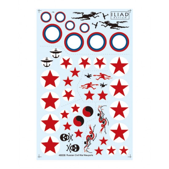 Decals for 1/48 Russian Civil War Nieuport Aeroplane