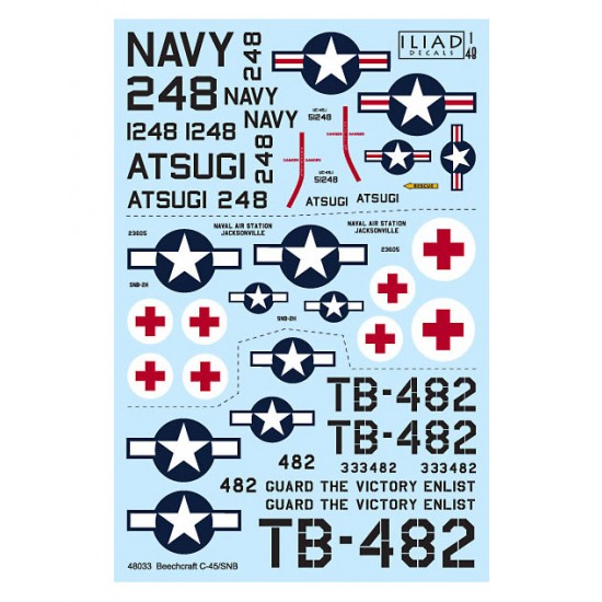 Decals for 1/48 Beechcraft 18s