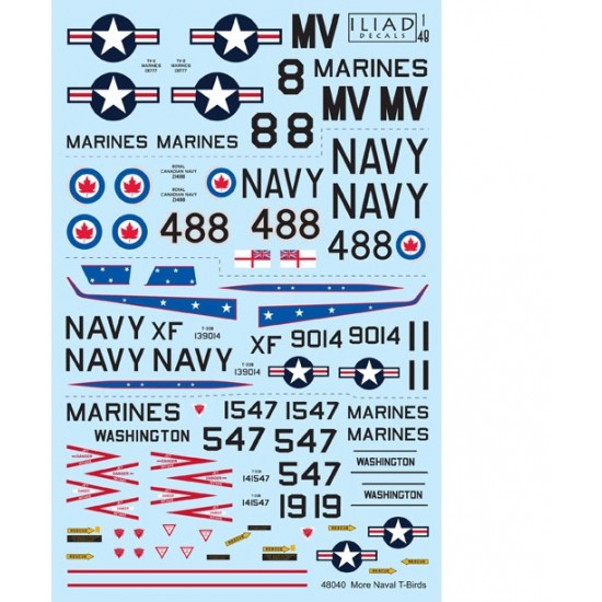 Decals for 1/48 More Naval T-Birds