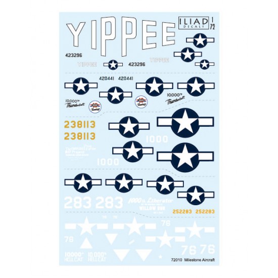 Decals for 1/72 Milestone Aircraft