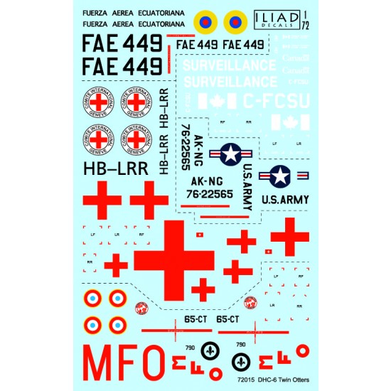 Decals for 1/72 DHC Twin Otters
