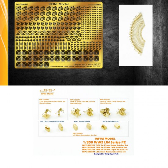 1/350 IJN Type96 25mm Single Mount AA Gun set (30pcs)