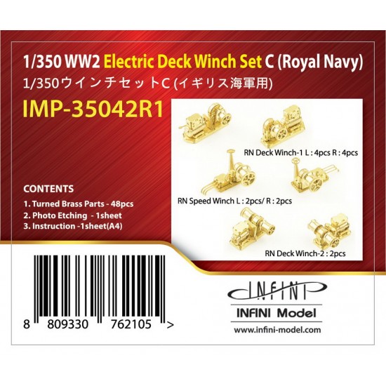 1/350 WWII Electric Deck Winch Set B - Royal Navy