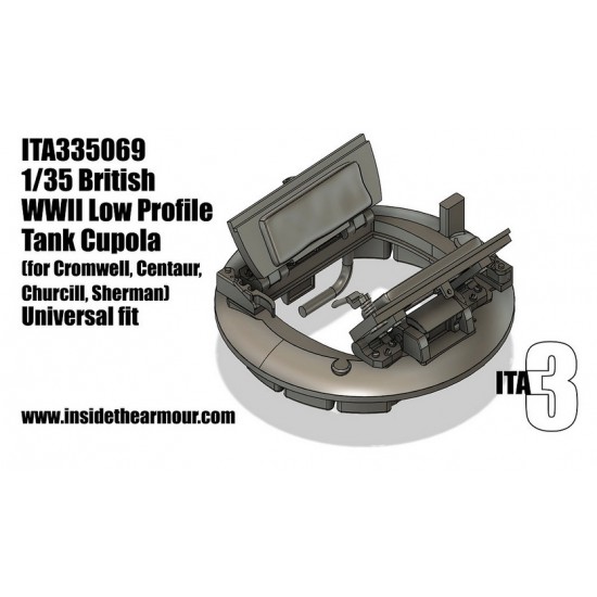 1/35 WWII British Low Profile Tank Cupola for Churchill, Cromwell, Sherman