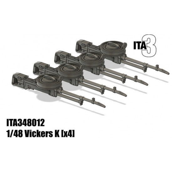 1/48 LRDG/SAS Vickers K Machine Gun (4pcs)