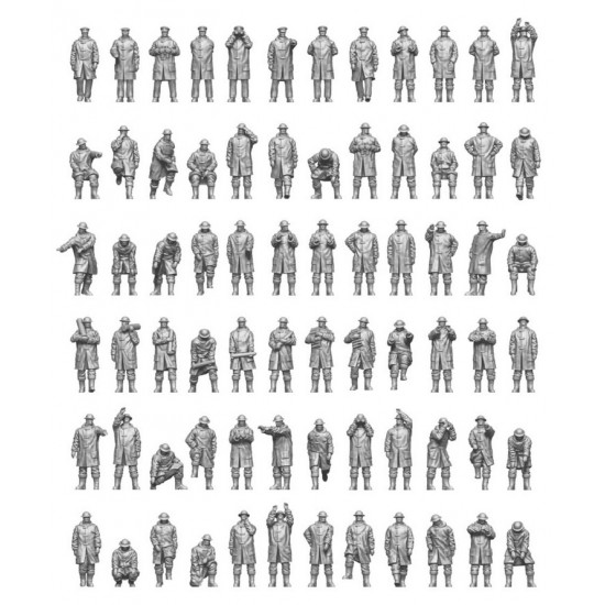 1/200 WWII Royal Navy Warships 72 Figures
