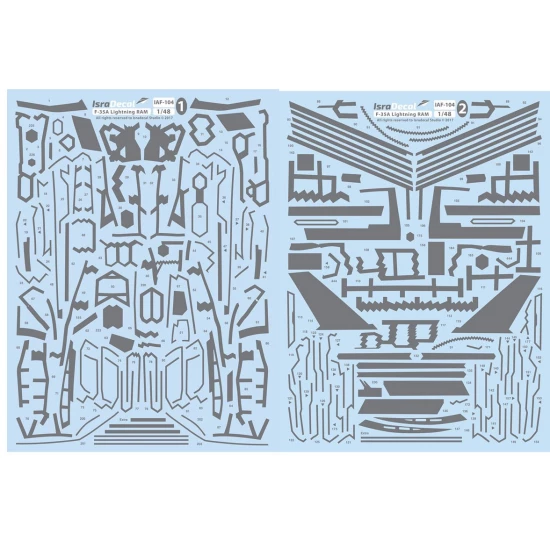 1/48 F-35A Ram Radar Absorbing Material Decals for Meng Model