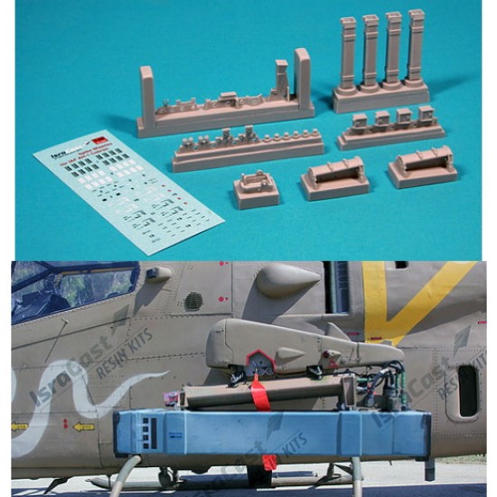 1/48 Spike Missiles (4pcs) w/Data Link Antenna for AH-1F Cobra
