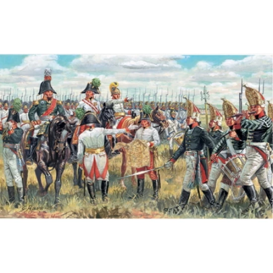 1/72 Austrian and Russian Allied General Staff in Napoleonic Wars (39 Figures+5 Horses)