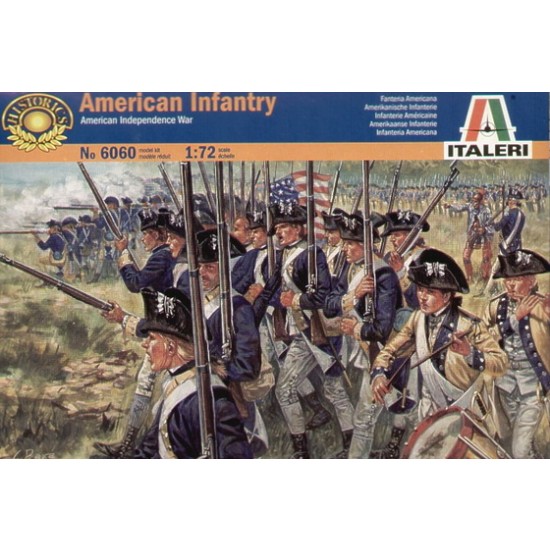 1/72 American Infantry in American Independence War (48 Figures)
