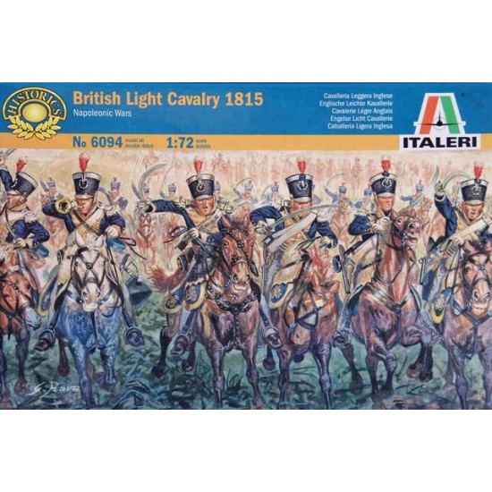 1/72 British Light Cavalry in Napoleonic Wars 1815 (14 Figures+14 Horses)