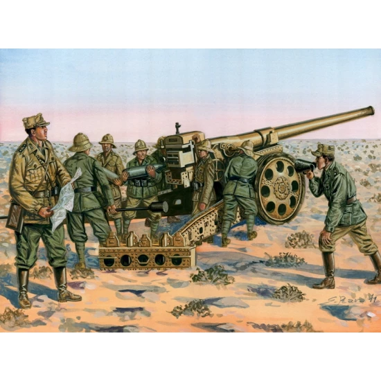 1/72 WWII Italian Cannone da 149/40 w/crew 