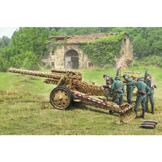 1/72 15cm Field Howitzer/10.5cm Field Gun (1 kit & 5 figures)
