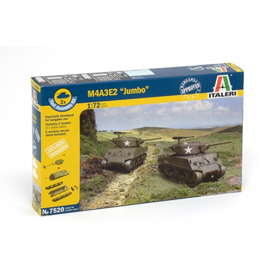 1/72 US M4A3E2 Sherman "Jumbo" - Fast Assembly (2 Sets) 