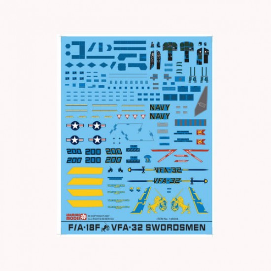 Decals for 1/48 McDonnell Douglas F/A-18F VFA-32 Swordsmen