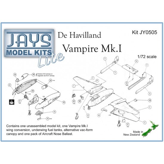 1/72 de Havilland Vampire Mk.I (Lite) Single