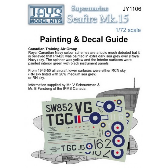 1/72 Seafire Mk.15 (Stinger Tail) Decals