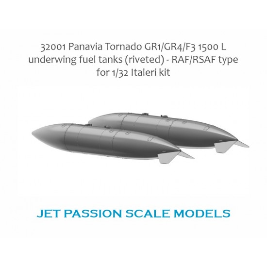 1/32 RAF/RSAF Tornado 1500 L Underwing Fuel Tanks (Riveted) for Italeri kits