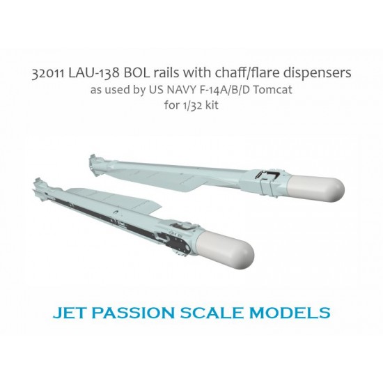 1/32 F-14A/B/D Tomcat Lau-138 Bol Rails With Chaff/Flare Dispensers