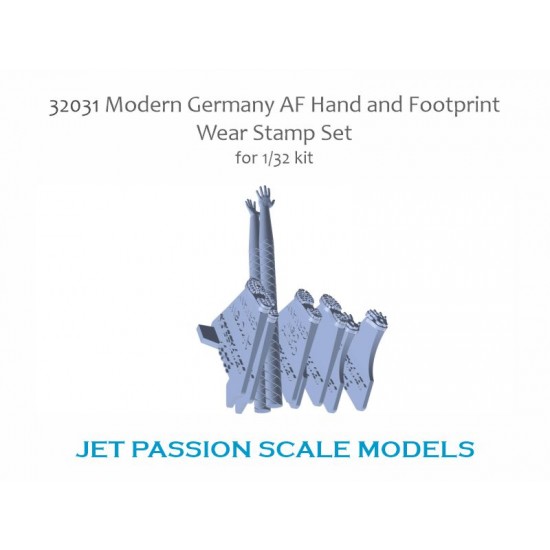 1/32 Modern German Hand & Footprint Wear Stamp Set