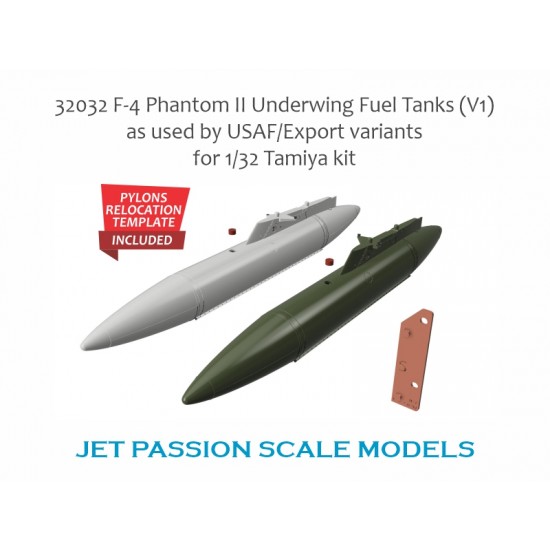 1/32 McDonnell Douglas F-4 Phantom II Underwing Fuel Tanks for Tamiya kits