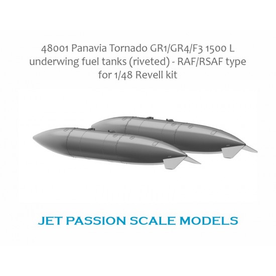 1/48 RAF/RSAF Tornado 1500 L Underwing Fuel Tanks (Riveted) for Revell kits