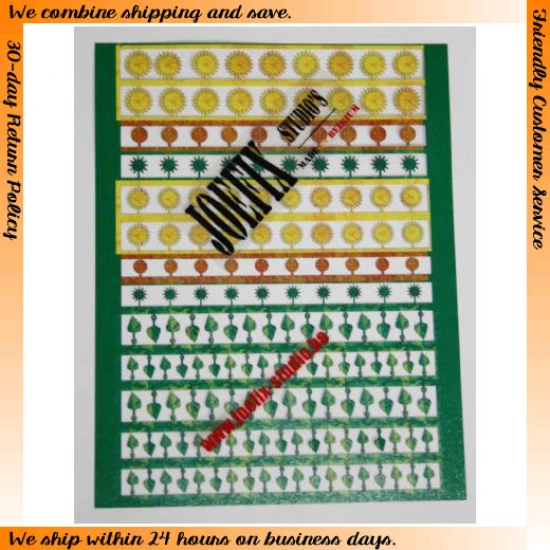 1/35, 1/48 Sun Flowers Set (18pcs) (Coloured Laser-Cut Paper kit)