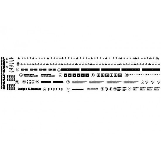 Decal set for 1/35 Vogele Schwenkbahnbettung