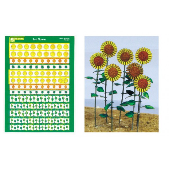 1/24, 1/35, 1/48 Sun Flower (Coloured Paper Plant kit)