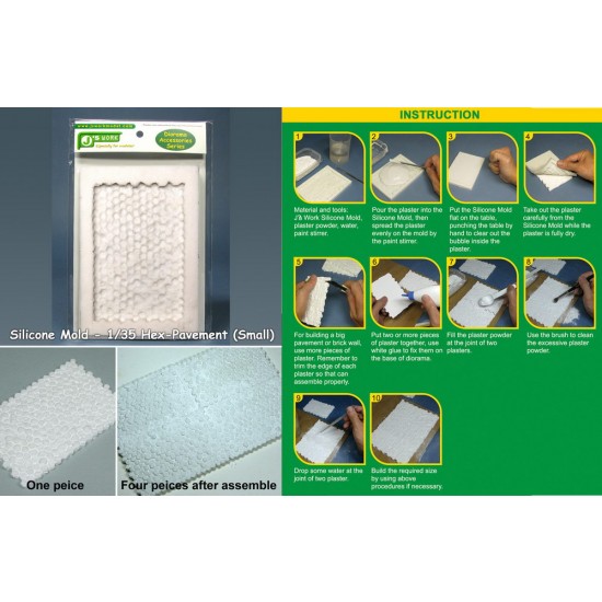 Silicone Mould for Making 1/35 Hex-Pavement (Small)