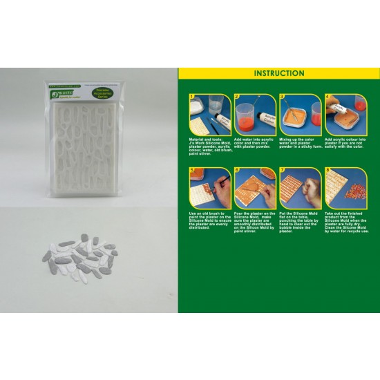 Silicone Mould for Making 1/35 Field Rocks No.2 (Large)