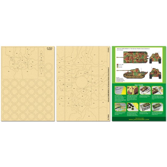 Airbrush Camo-Mask for 1/35 German Panther Camouflage Scheme 2