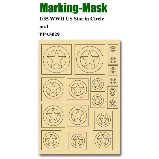 Marking Mask for 1/35 WWII US Star in Circle No.1