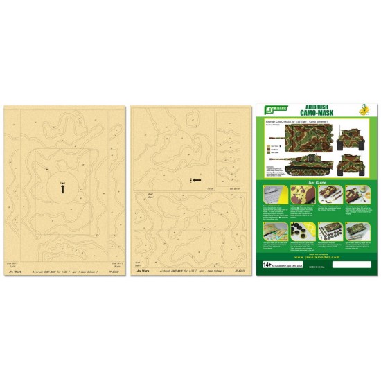 Airbrush Camo-Mask for 1/35 Tiger I Camouflage Scheme 1